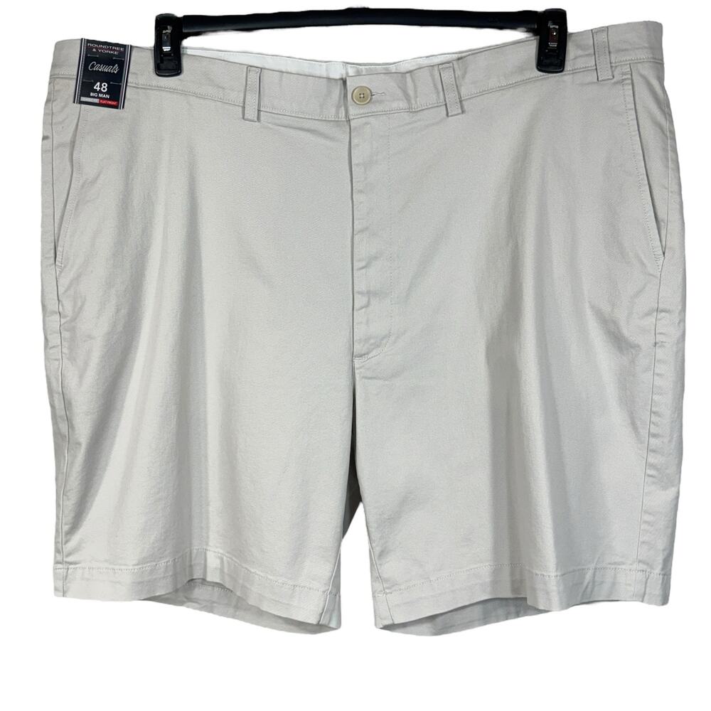Roundtree & Yorke SZ 48 Casual Shorts Classic Fit Flat Front 9" Inseam Zip-Fly
